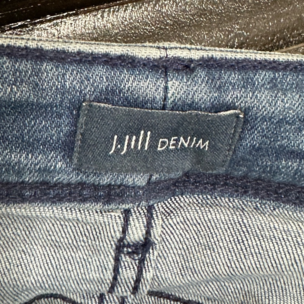 J. Jill High Rise Cropped Side Fringe Jeans Size 10 - Picture 7 of 9